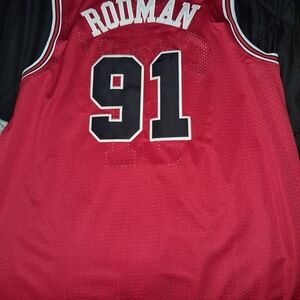 Red Basketball Jersey with Number 91